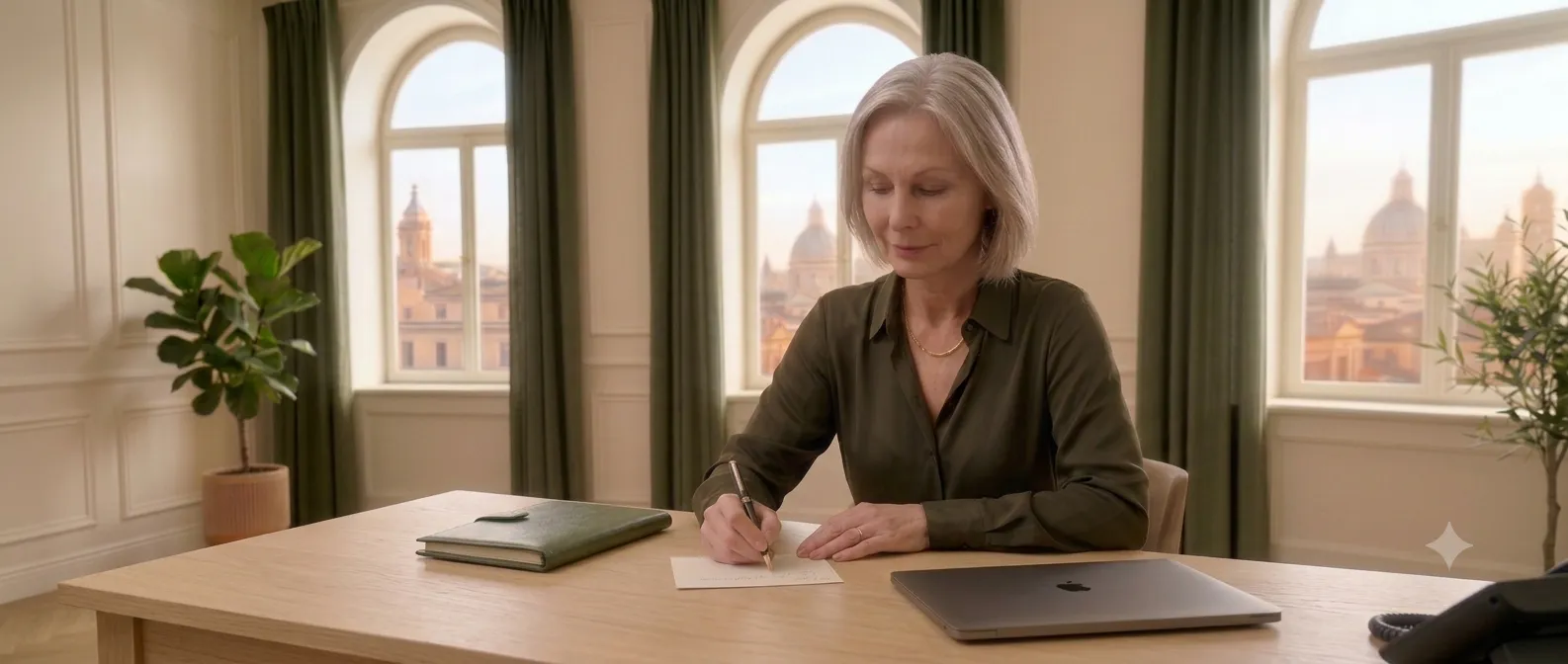 A coordinator writing out the details of a plan already in motion